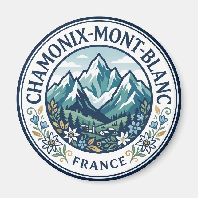 Chamonix-Mont-Blanc France Magnet (Front)