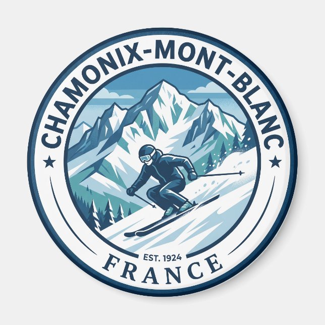 Chamonix-Mont-Blanc France Magnet (Front)