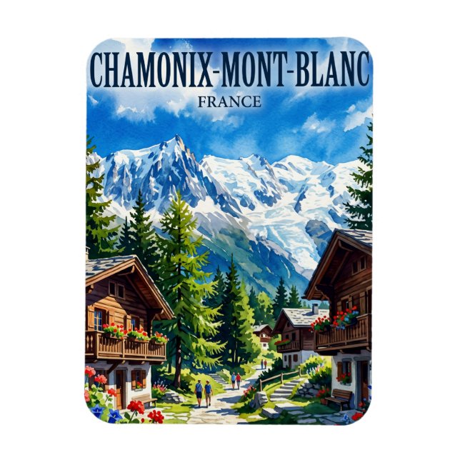 Chamonix-Mont-Blanc France Magnet (Vertical)