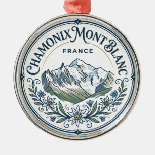Chamonix-Mont-Blanc France Metal Ornament