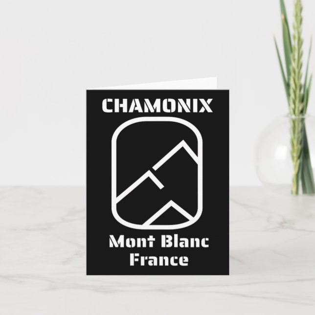 Chamonix Mont Blanc France Skiing Snowboarding  Card (Front)