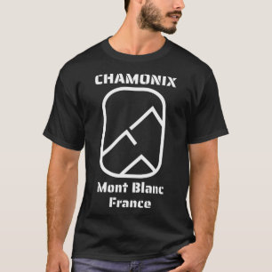 Chamonix Mont Blanc France Skiing Snowboarding  T-Shirt