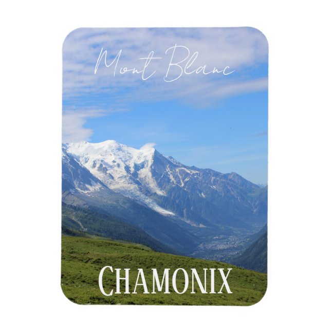 Chamonix, Mont Blanc, French Alpes, summer Magnet (Vertical)