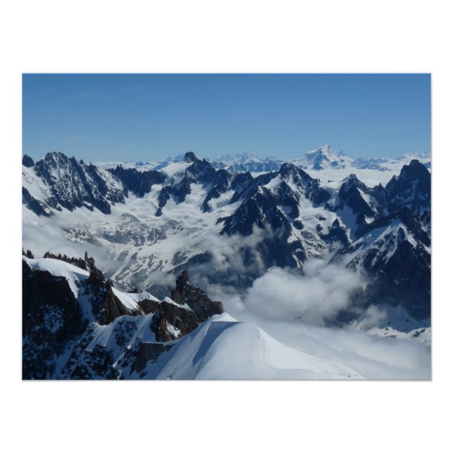 Chamonix Mont Blanc French Alps Poster (Front)