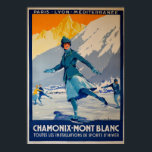 Chamonix – Mont Blanc Poster<br><div class="desc">Vintage poster of the first winter Olympics held at Chamonix,  France in 1924 with neighbouring Mont Blanc serving as the site of the alpine events.</div>