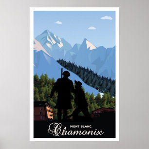 Chamonix,Mont Blanc,Travel Poster