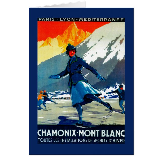 Chamonix-Mont Blanc Vintage PosterEurope (Front)