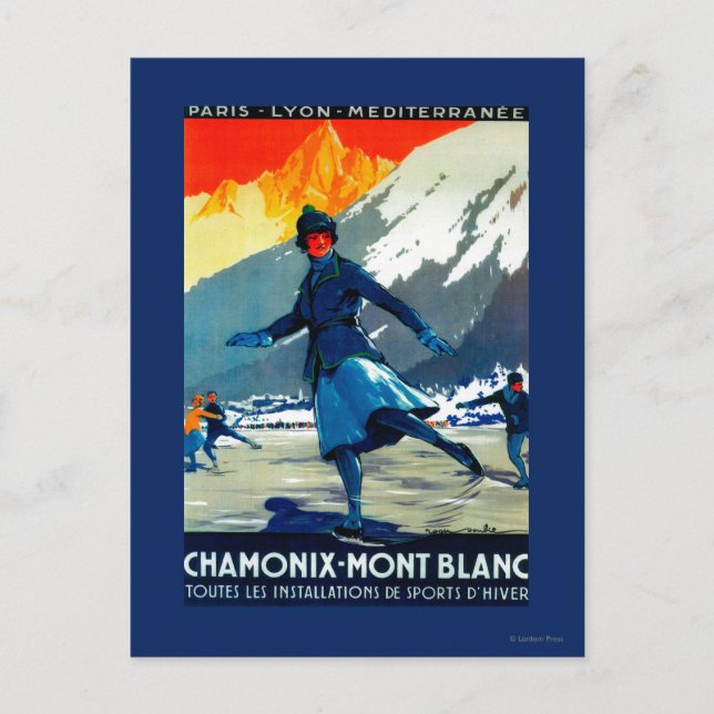 Chamonix-Mont Blanc Vintage PosterEurope Postcard (Front)
