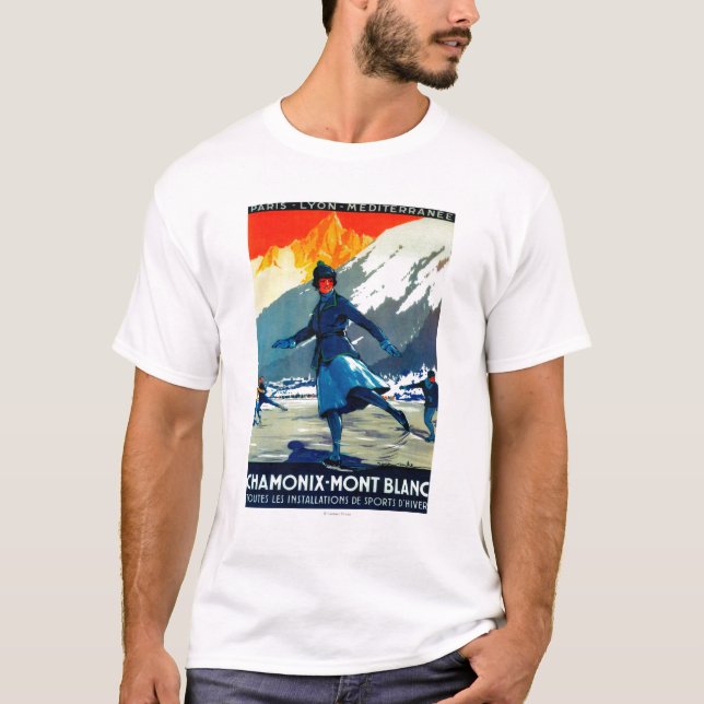 Chamonix-Mont Blanc Vintage PosterEurope T-Shirt (Front)