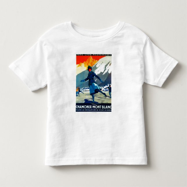Chamonix-Mont Blanc Vintage PosterEurope Toddler T-Shirt (Front)