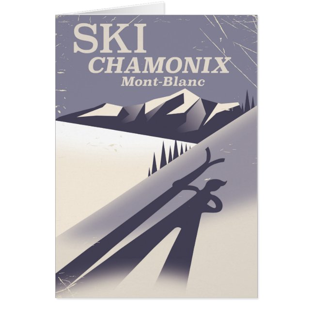 Chamonix-Mont-Blanc Vintage Ski poster (Front)