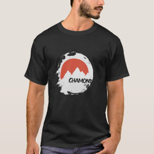 Chamonix Mountains France Hiking Outdoors Retro Lo T-Shirt