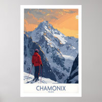 Chamonix Ski Print - France 1