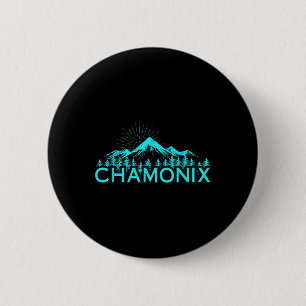 Chamonix Ski Resort France Alpine Skiing French Al 6 Cm Round Badge