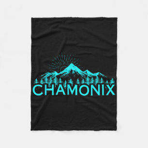 Chamonix Ski Resort France Alpine Skiing French Al Fleece Blanket