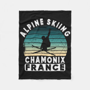 Chamonix Ski Resort France Alpine Skiing French Al Fleece Blanket