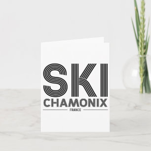Chamonix Ski Resort France Alps French Skiing Souv Card