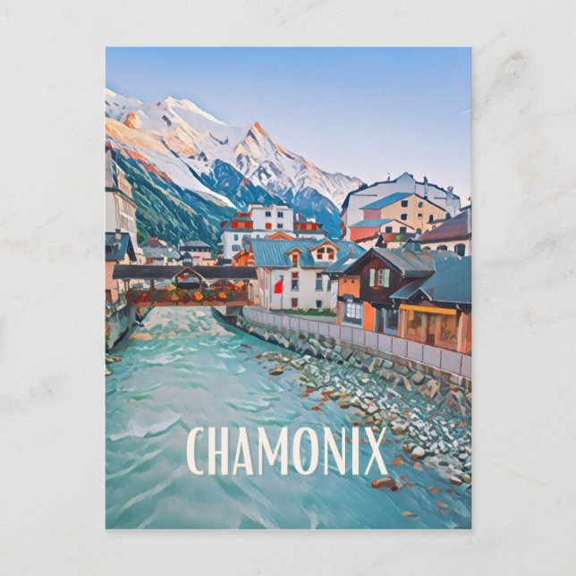Chamonix Ski Resort Postcard (Front)