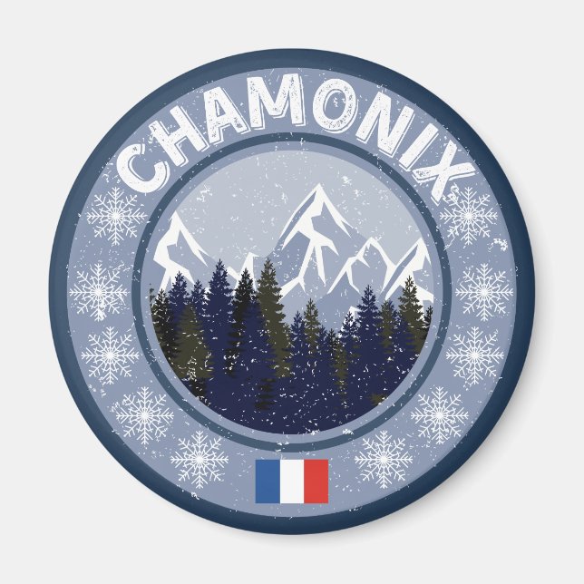 Chamonix Station de Ski Magnet (Front)