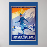 Chamonix, Switzerland Vintage Travel Poster
