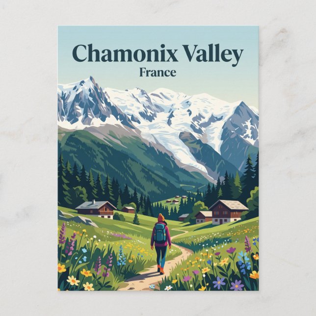 Chamonix Valley France Postcard (Front)