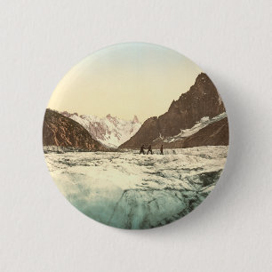 Chamonix Valley - Mer de Glace 6 Cm Round Badge