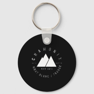 Chamonix valley mont blanc france skiing key ring