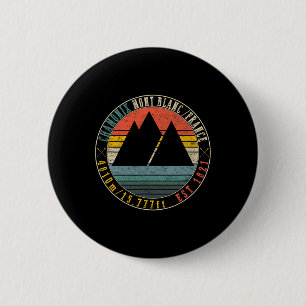 Chamonix Valley Mont Blanc France Skiing Snowboard 6 Cm Round Badge