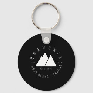 Chamonix Valley Mont Blanc France Skiing Snowboard Key Ring