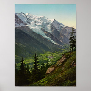 Chamonix Valley - Montblanc and La Flegere  Poster
