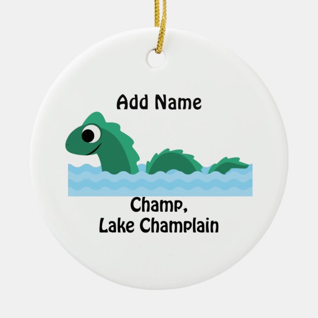 Champ, Lake Champlain Ceramic Ornament (Front)