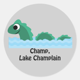 Champ, Lake Champlain Classic Round Sticker