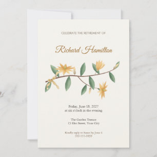 Champaca Golden Blossom Retirement Invitation