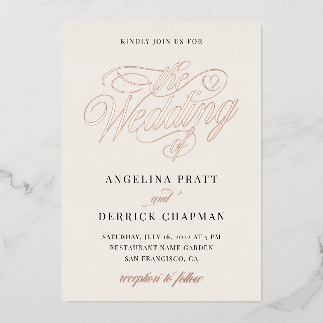 Champagne All in One Simple  Ivory Wedding Gold  (Front)