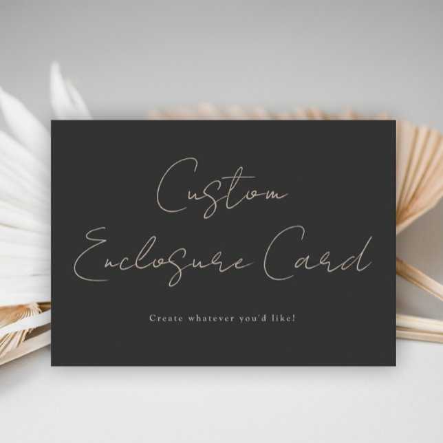 Champagne and Black Wedding  Enclosure Card (Creator Uploaded)