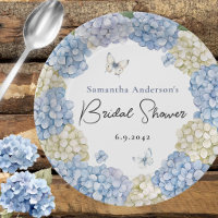 Champagne And Blue Hydrangea Bridal Shower