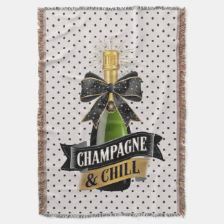 Champagne and Chill Throw Blanket