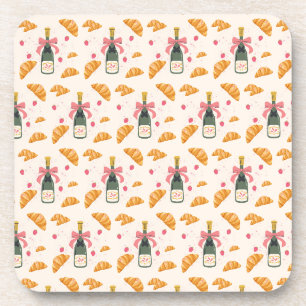Champagne and Croissants Coaster