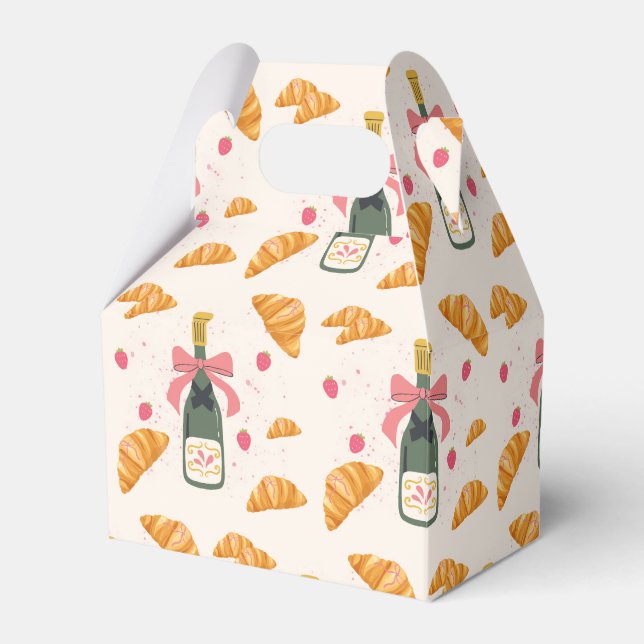 Champagne and Croissants Favour Box (Front Side)