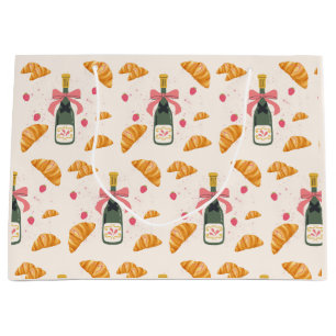 Champagne and Croissants Large Gift Bag