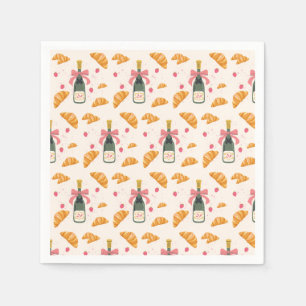 Champagne and Croissants Napkin