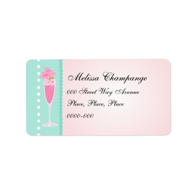 Champagne and Cupcakes Label (Front)
