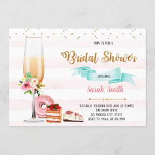 Champagne and Dessert party invitation