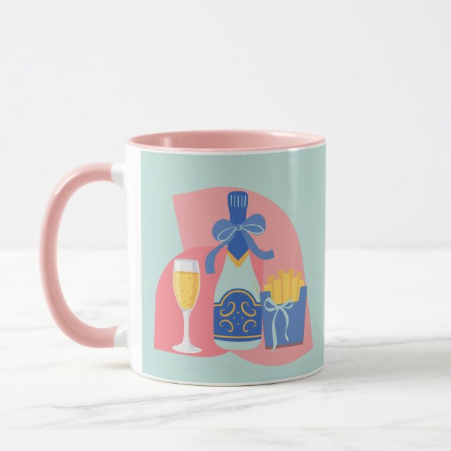 Champagne and Fries Bougie Mug (Left)