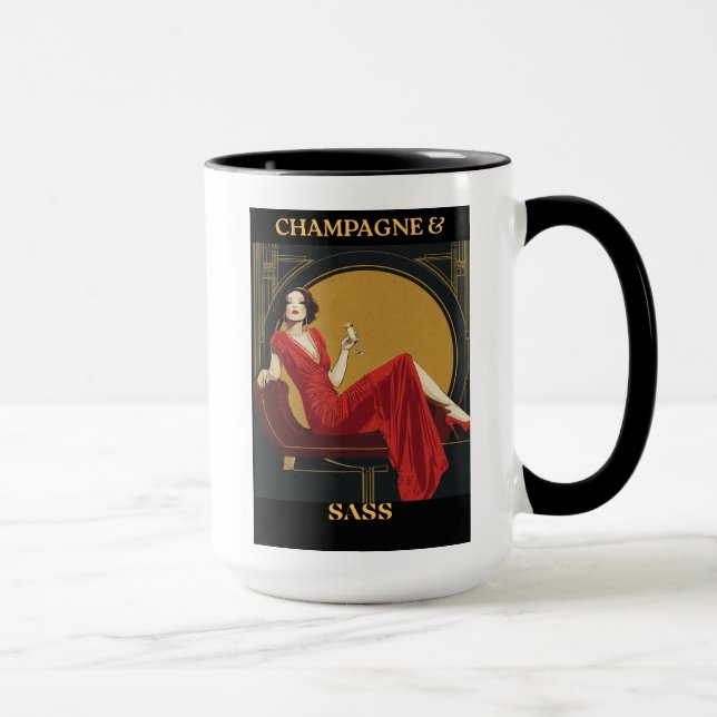 Champagne And Sass Mug (Right)