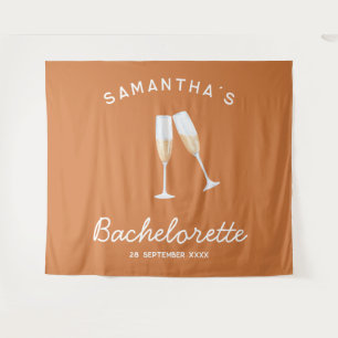 Champagne Bachelorette Party Backdrop Boho Fun Tapestry