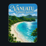 Champagne Beach Vanuatu Magnet<br><div class="desc">Champagne Beach is frequently cited as one of the best beaches in the world, located on the island of Espiritu Santo. It gets its name from the volcanic gases that occasionally bubble up through the sand at low tide, creating a fizzing sensation in the water. The beach is a perfect...</div>