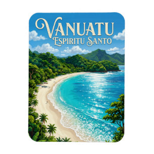 Champagne Beach Vanuatu Magnet
