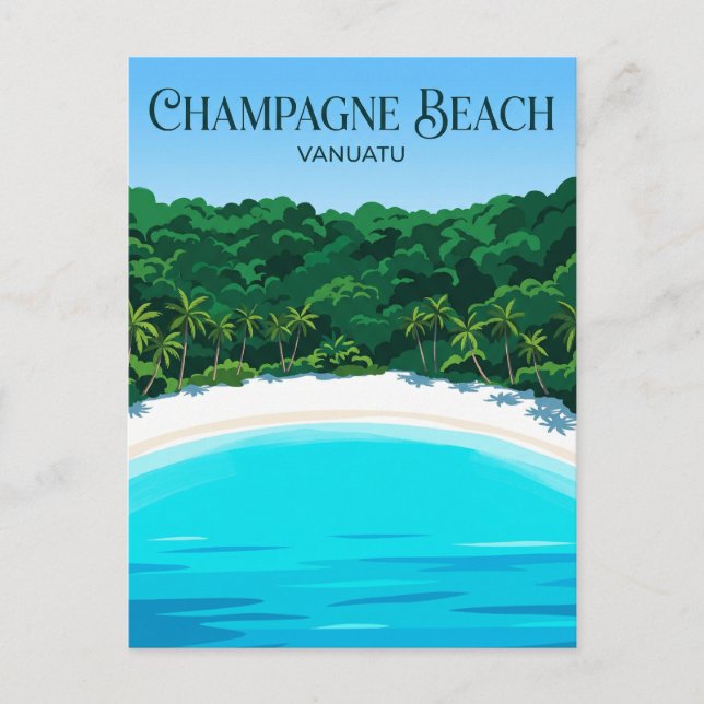 Champagne Beach Vanuatu Postcard (Front)