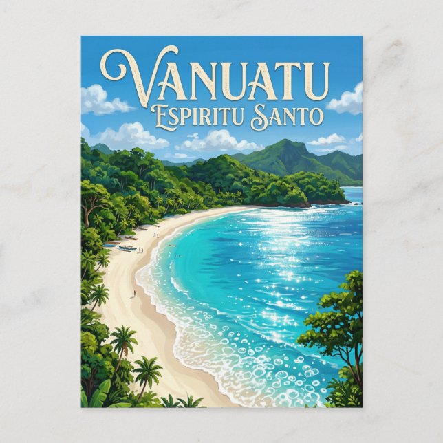 Champagne Beach Vanuatu Postcard (Front)